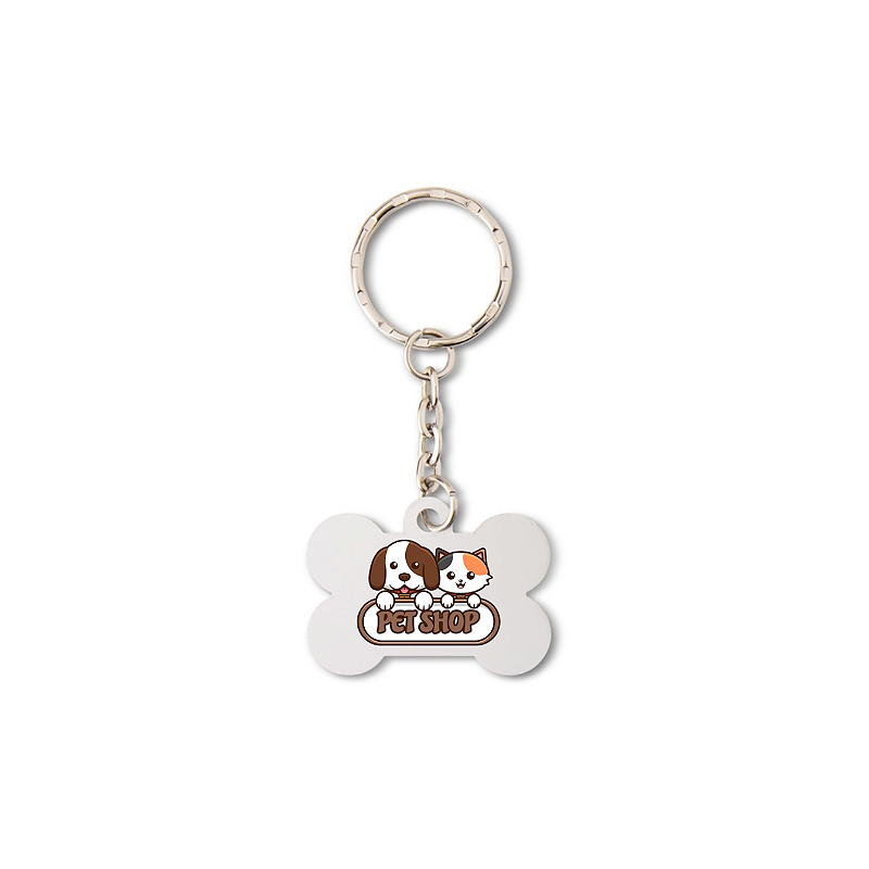 Chaveiro Osso Pet personalizado em metal - 50 unidades