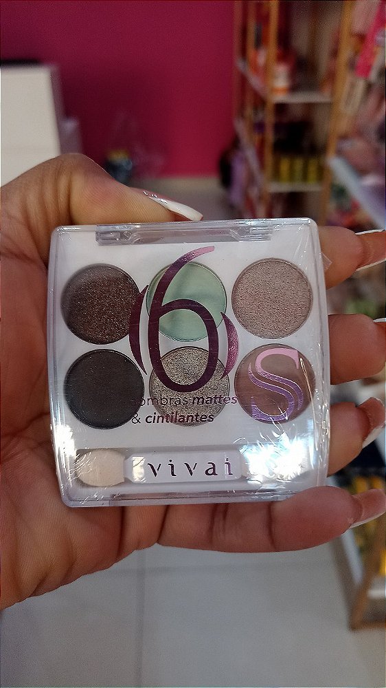 Paleta de Sombras 6s Vivai com 6 Cores