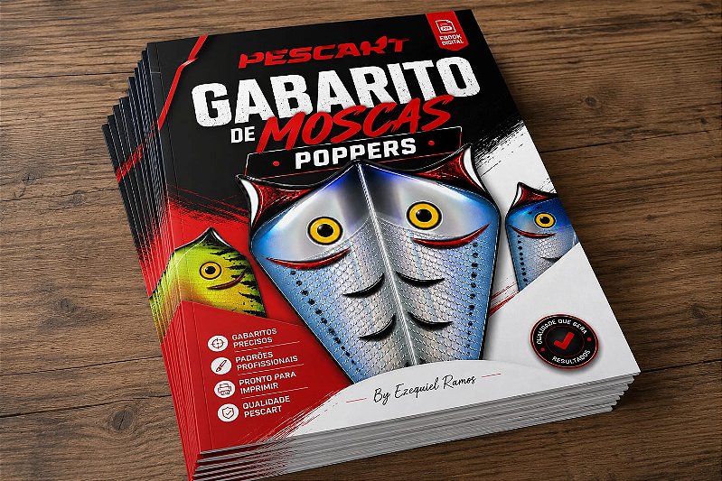 Ebook Gabarito de Moscas Pescart Poppers