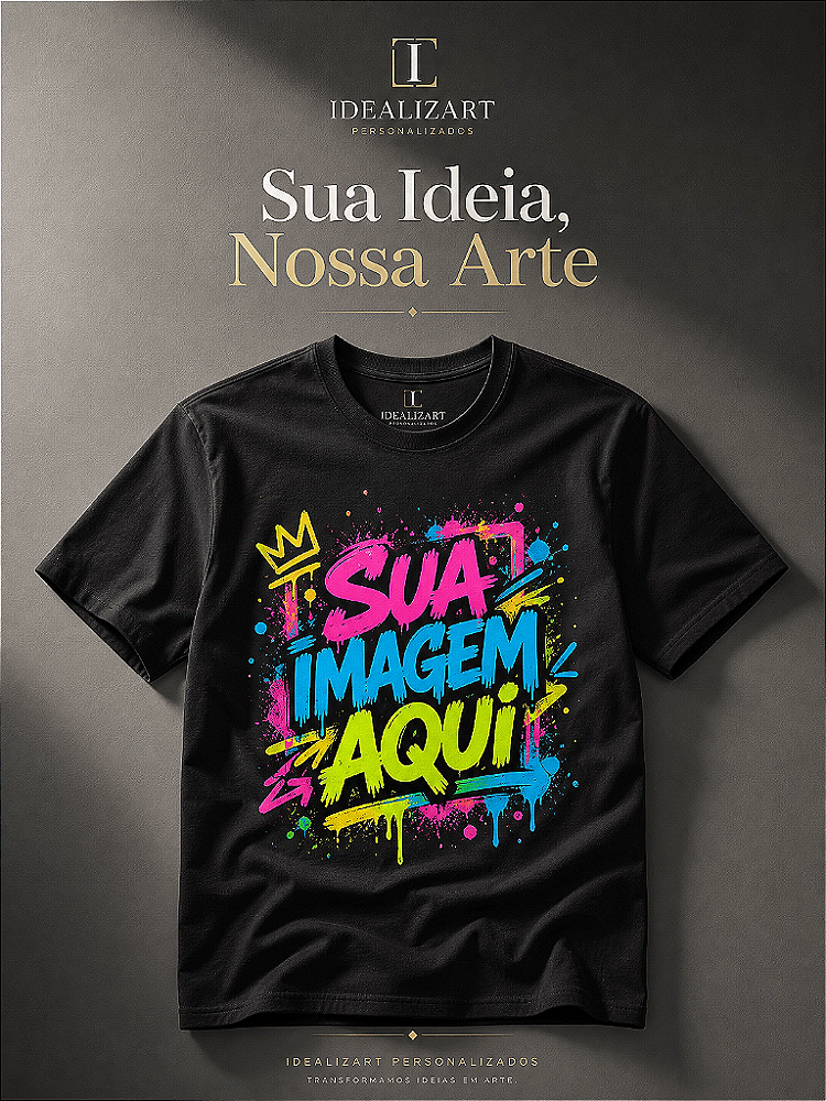 Camisa de Algodão Estampada Personalizada