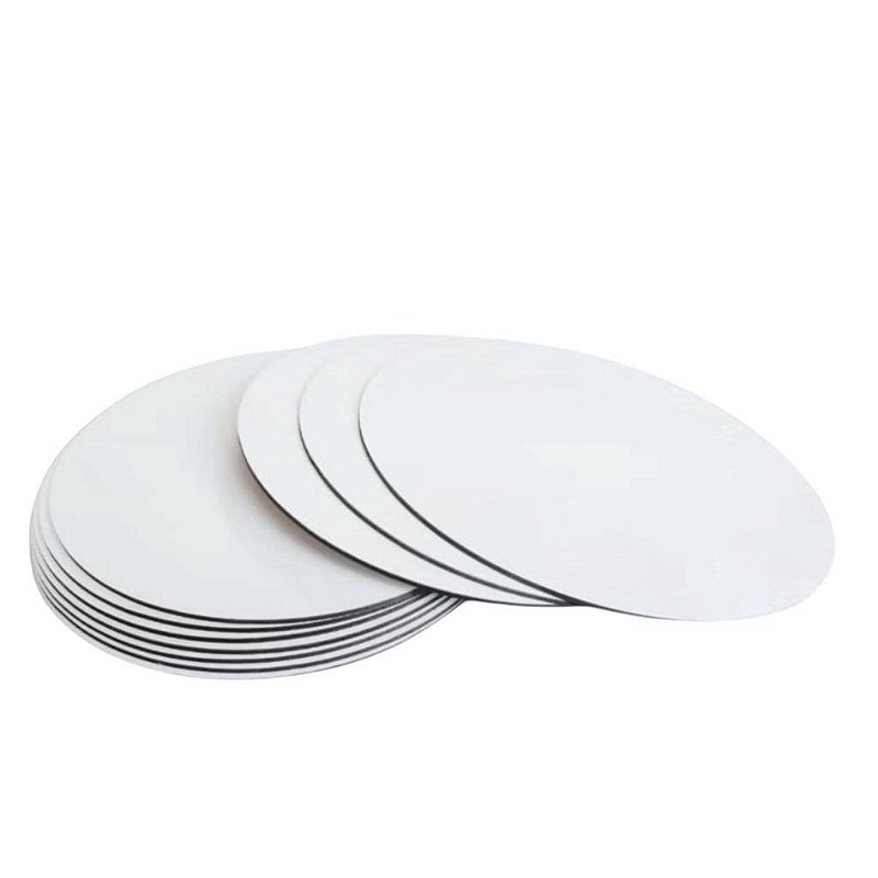 KIT 10 CAKE BOARD 30CM/ PRATO/ TÁBUA/ BOLO/ MDF 3MM BRANCO
