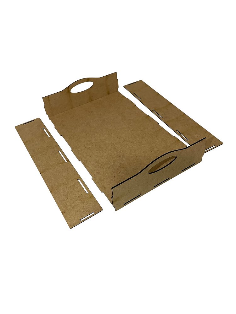 Kit Bandeja MDF Cru 30X20X6CM Presentes/Cestas 5 Unidades