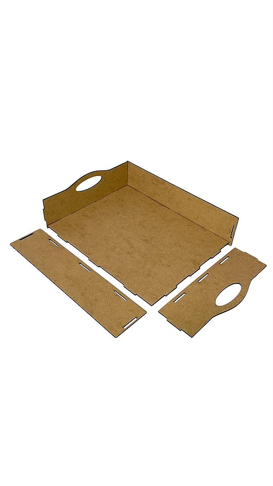 Kit Bandeja MDF Cru 30X25X6CM Presentes/Cestas 5 Unidades