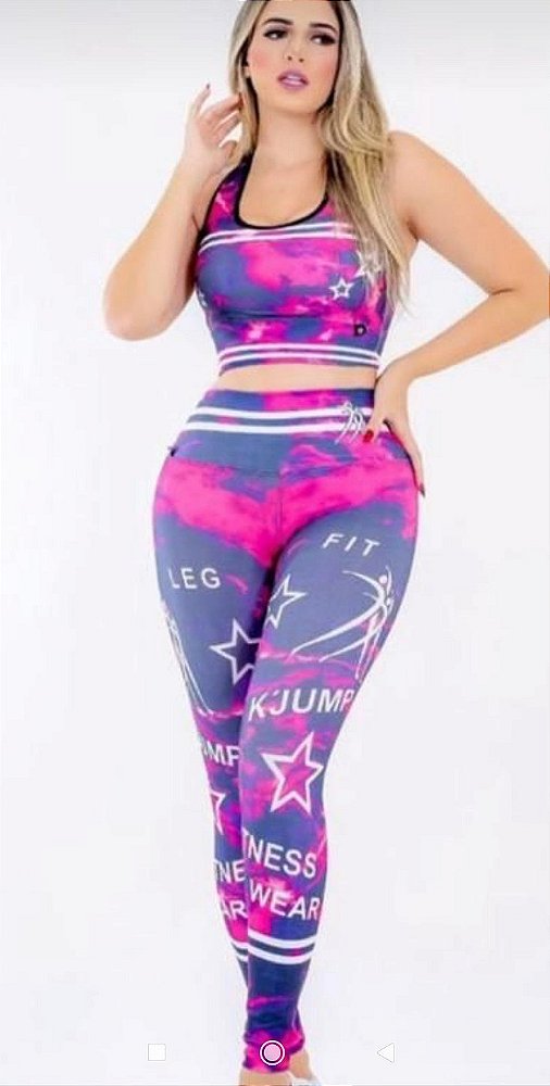 Conjunto Fitness Feminino Modelo Estrela