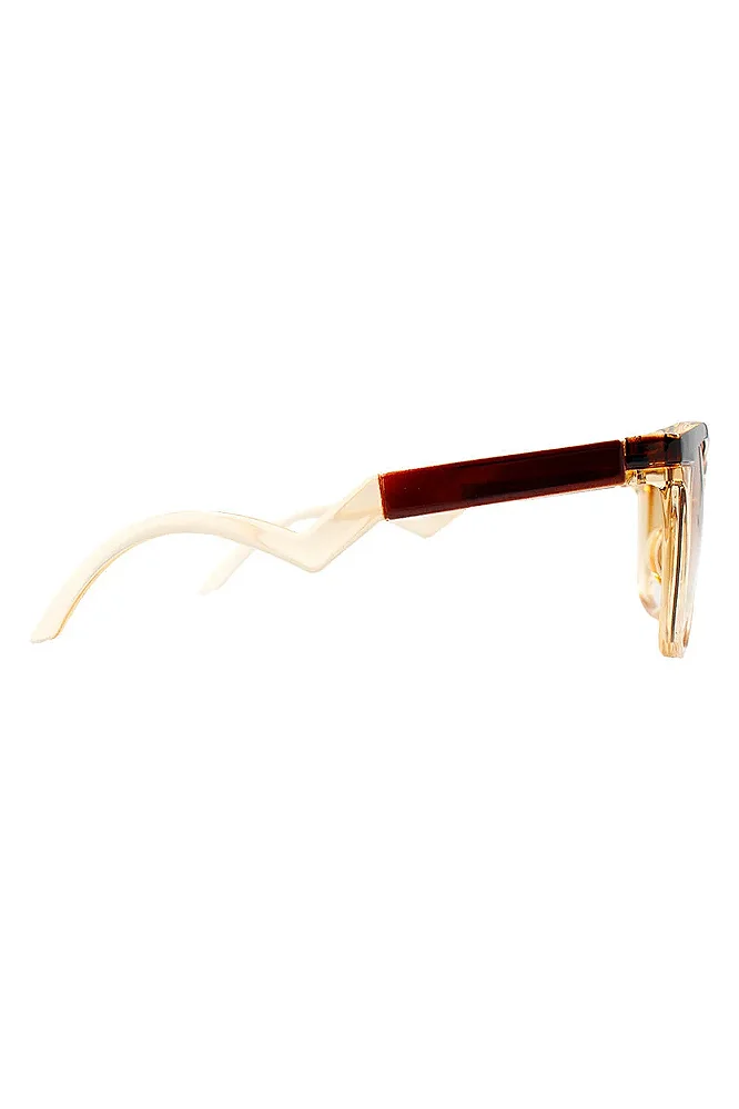 Óculos de sol Urban marron e rose com dourado - unissex