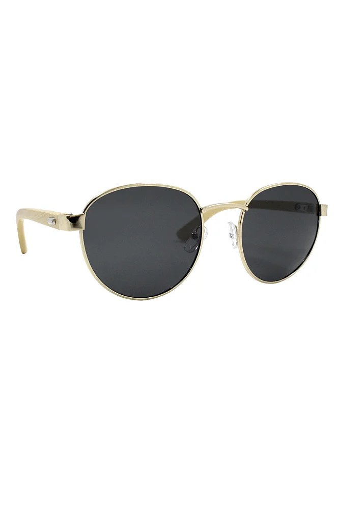 Óculos de sol Aura dourado com preto - unissex