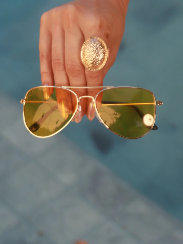 Óculos de sol On Air Light amarelo com dourado