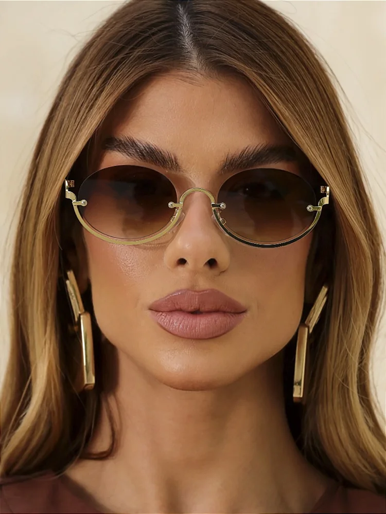 Óculos de sol Tribeca marron degradê com dourado