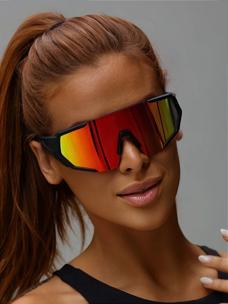 Óculos de sol esportivo Strong 2.0 laranja com preto