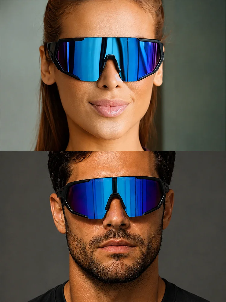 Óculos de sol esportivo Strong 2.0 azul com verde