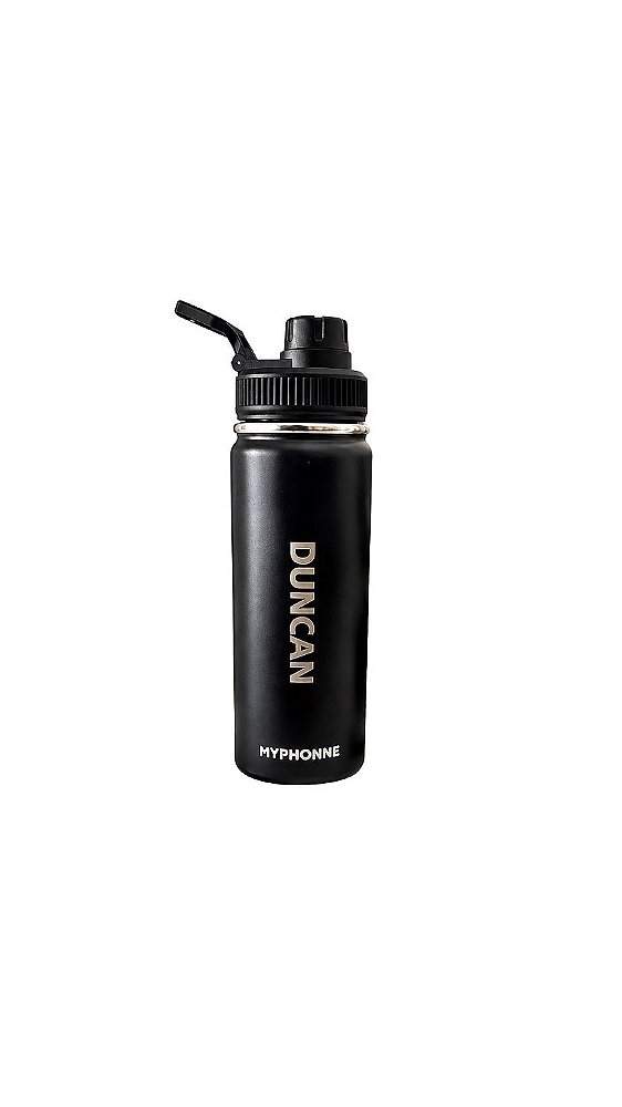 Garrafa Térmica MyPhonne 570ml Personalizável. Cor preto.