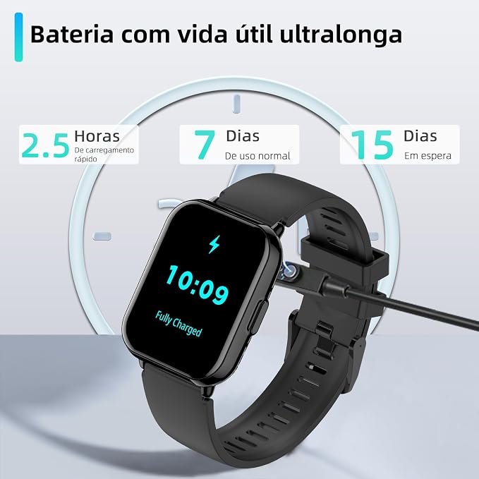 "Smartwatch PEJE ZW01S – Tela TFT HD 1,83”