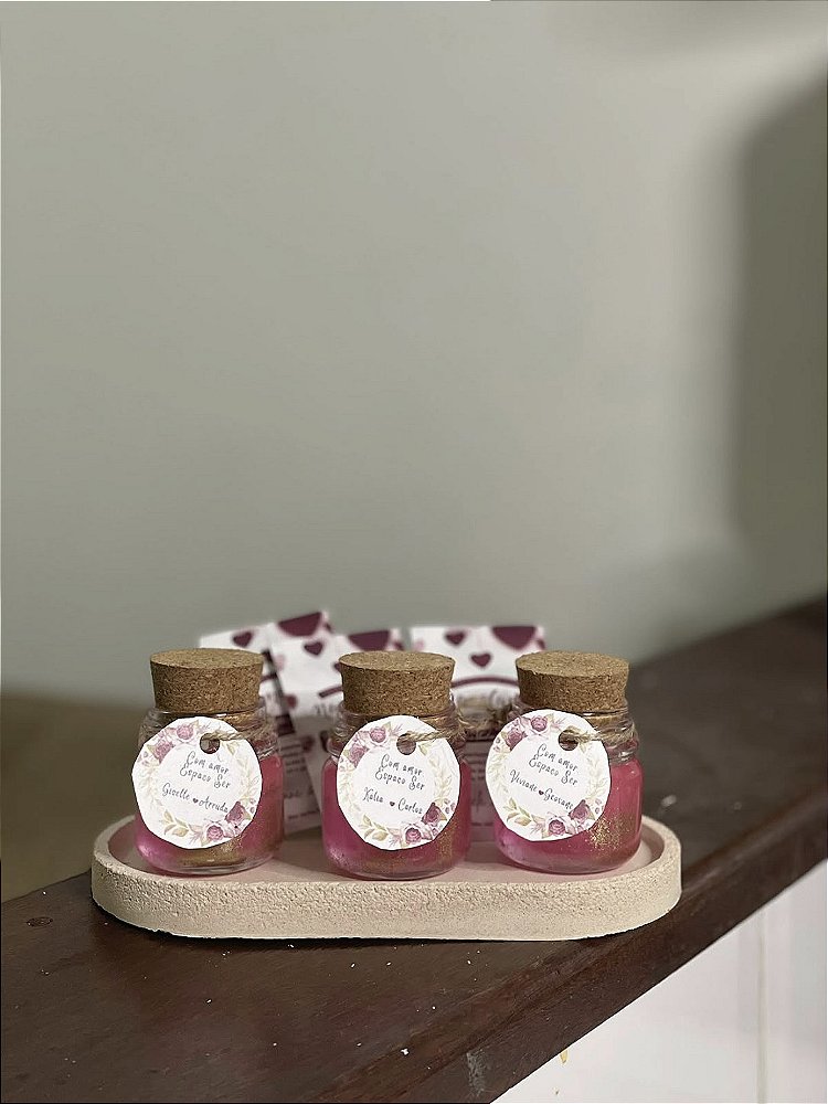 Vela Mini Pote Geleinha Decorativa