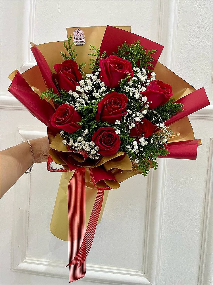 Buquê frave 7 rosas
