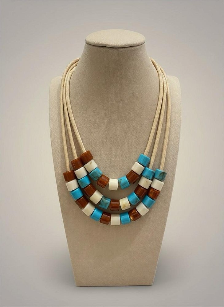 Colar Resina Multicolorido Mel's Accessories