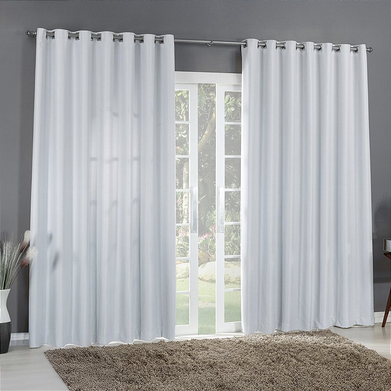 Cortina Arles Blackout 3,00m x 2,50m – Gelo | Elegância, Privacidade e Conforto para o Seu Ambiente