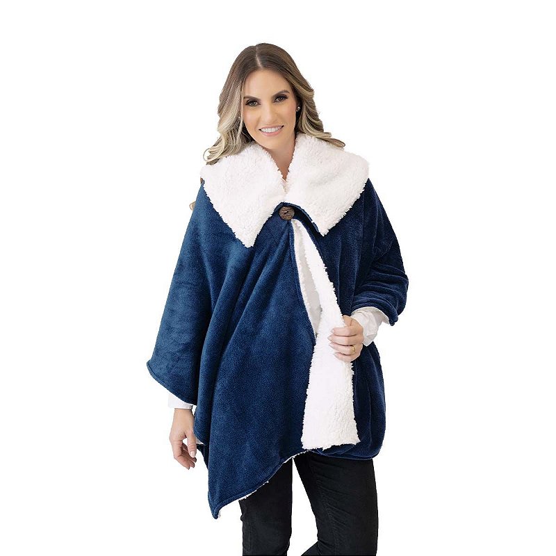 Pelerine Nevada Juma Enxovais – Coral Fleece Sherpa 180g | Maciez e Conforto para os Dias Frios