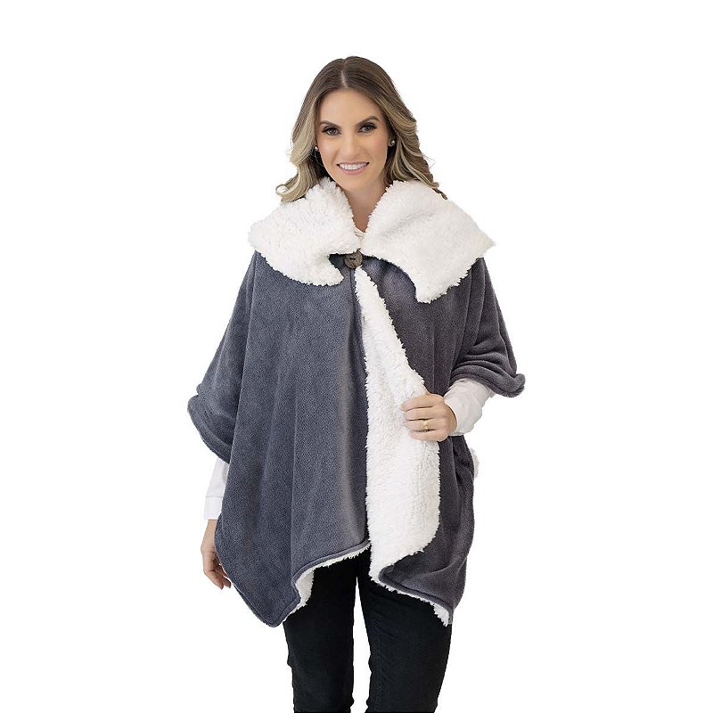 Pelerine Nevada Juma Enxovais – Coral Fleece Sherpa 180g | Maciez e Conforto para os Dias Frios