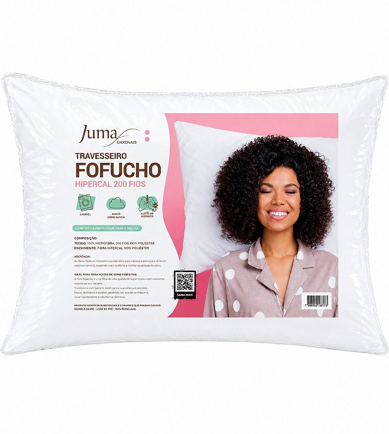 Travesseiro Fofucho Hipercal 200 Fios – Juma Enxovais