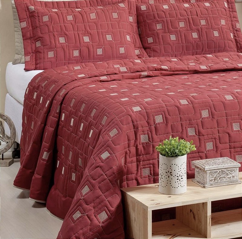 Cobre Leito Union Queen – Hipercal 200 Fios | Elegância, Conforto e Qualidade para o seu Quarto