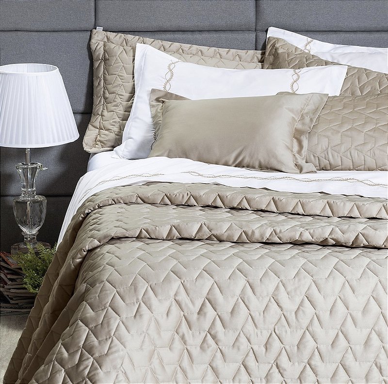 Cobre Leito Luxury Gregory Queen Juma Percal 400 Fios Acetinado 3 Peças