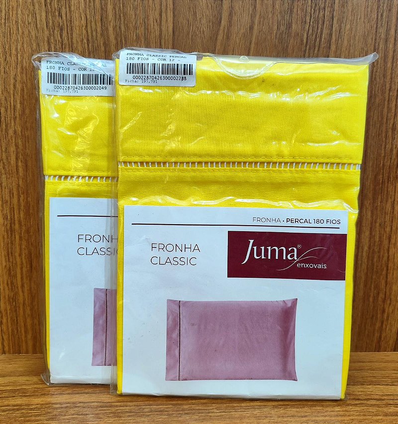 Fronha Avulsa Juma Classic Percal 180 Fios com Ponto Palito