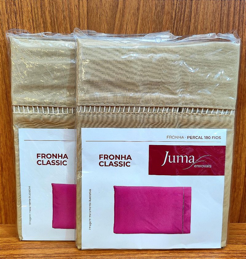 Fronha Avulsa Juma Classic Percal 180 Fios com Ponto Palito