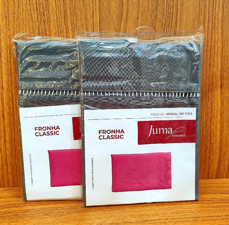 Fronha Avulsa Juma Classic Percal 180 Fios com Ponto Palito