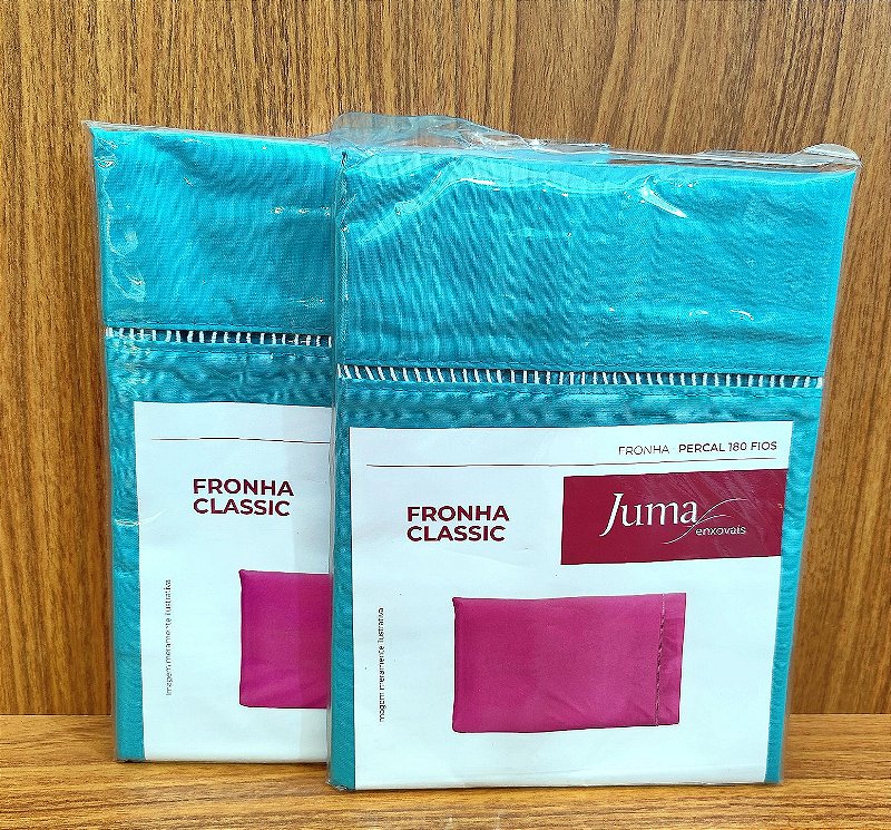 Fronha Avulsa Juma Classic Percal 180 Fios com Ponto Palito
