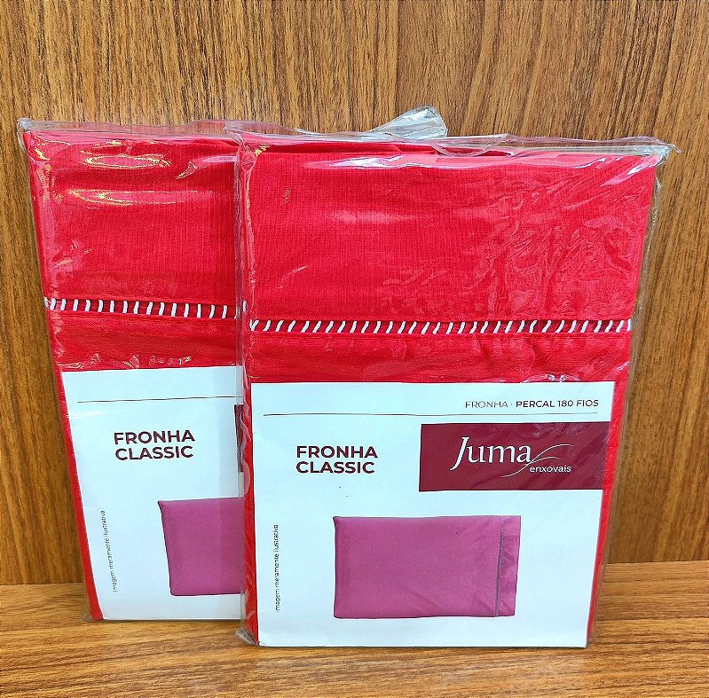 Fronha Avulsa Juma Classic Percal 180 Fios com Ponto Palito