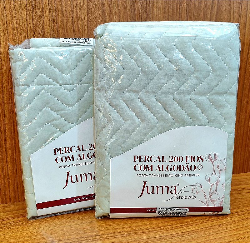 Porta Travesseiro King Premier Juma Enxovais Percal 200 Fios Matelassado Caqui