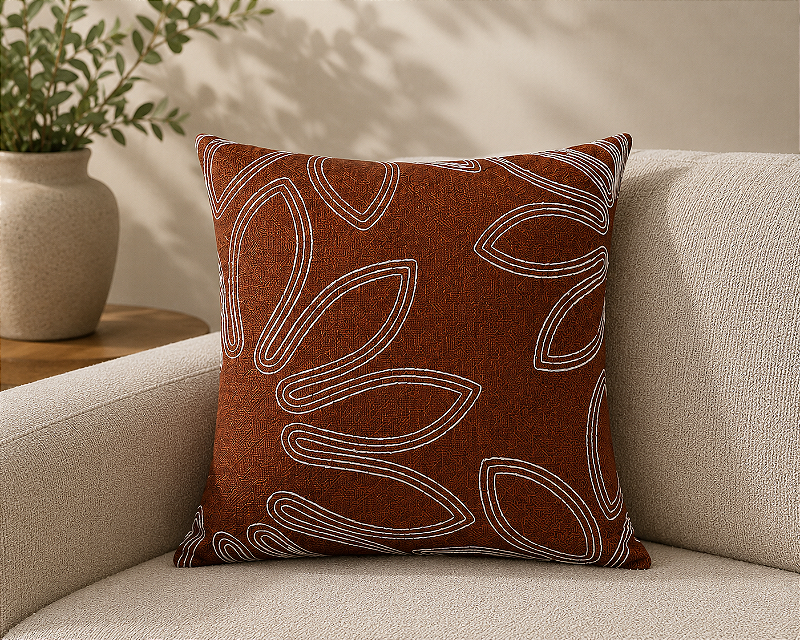 Almofada de Linho com Bordado Cordão Mademoiselle 50x50 cm Perfumada