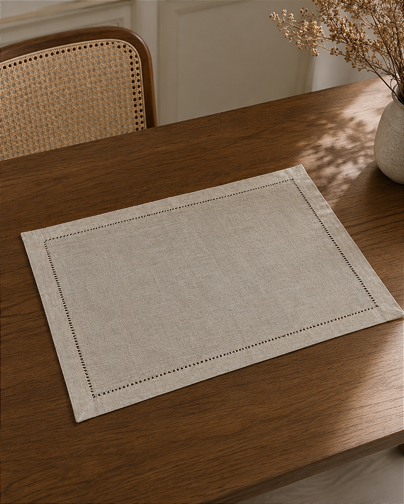Lugar Americano Rafimex Linha Supremo Bege 35x50 cm com Ponto Ajour