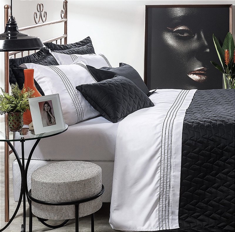 Jogo de Cama Queen Luxury Juma Percal 400 Fios 100% Algodão Studio 04 Peças
