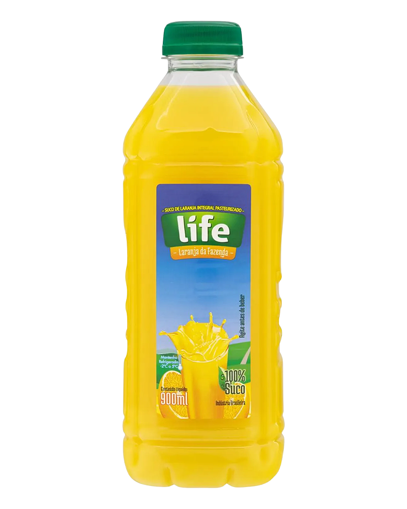 Suco Refrigerado Laranja Life PET 900ml