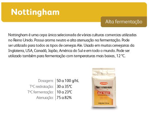 Levedura Fermento Cerveja Lallemand Nottingham 11g