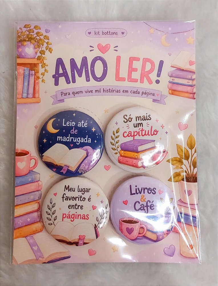 Kit de Bottons Amo Ler