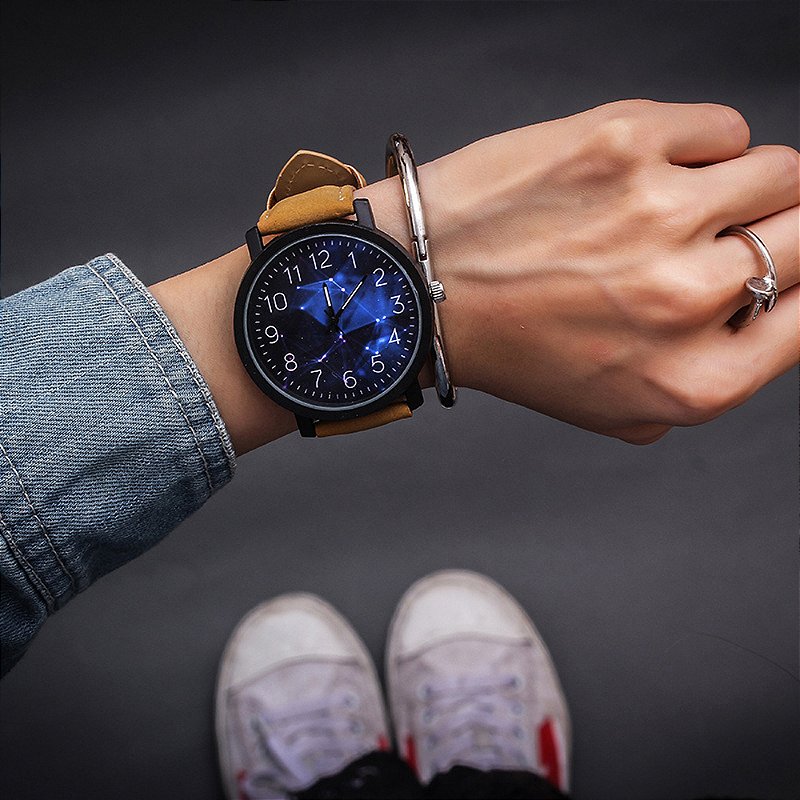 Relógio feminino de pulso de quartzo grande, relógio feminino, horas femininas,