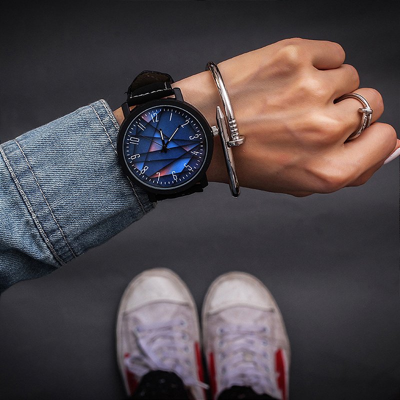 Relógio feminino de pulso de quartzo grande, relógio feminino, horas femininas,