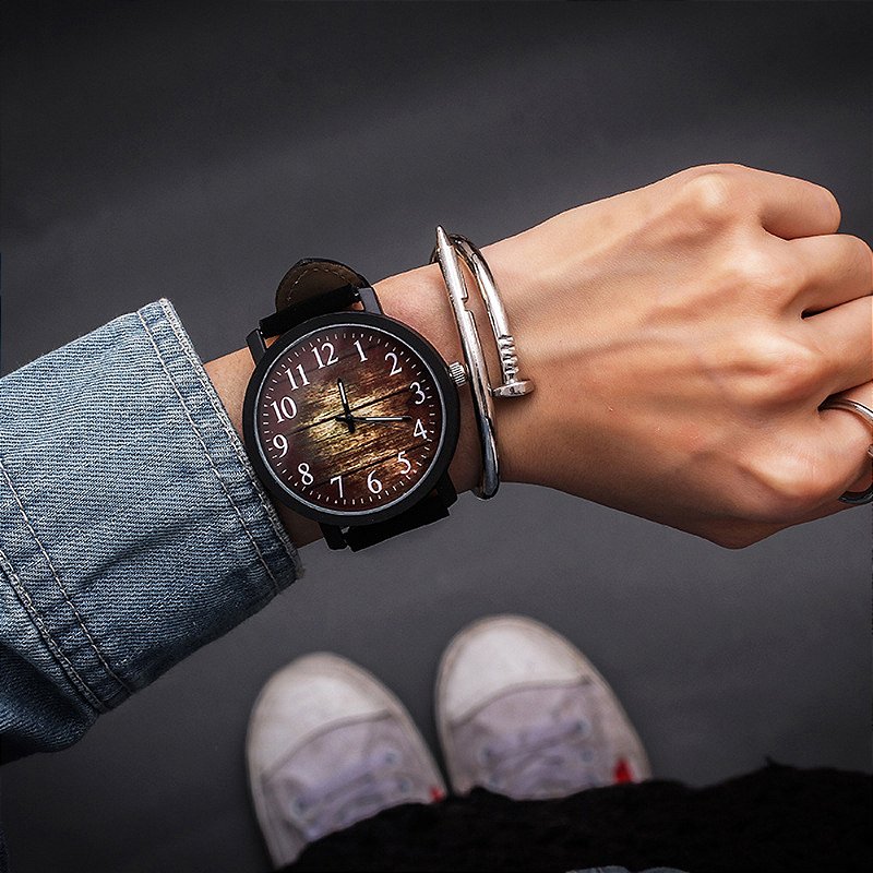 Relógio feminino de pulso de quartzo grande, relógio feminino, horas femininas,