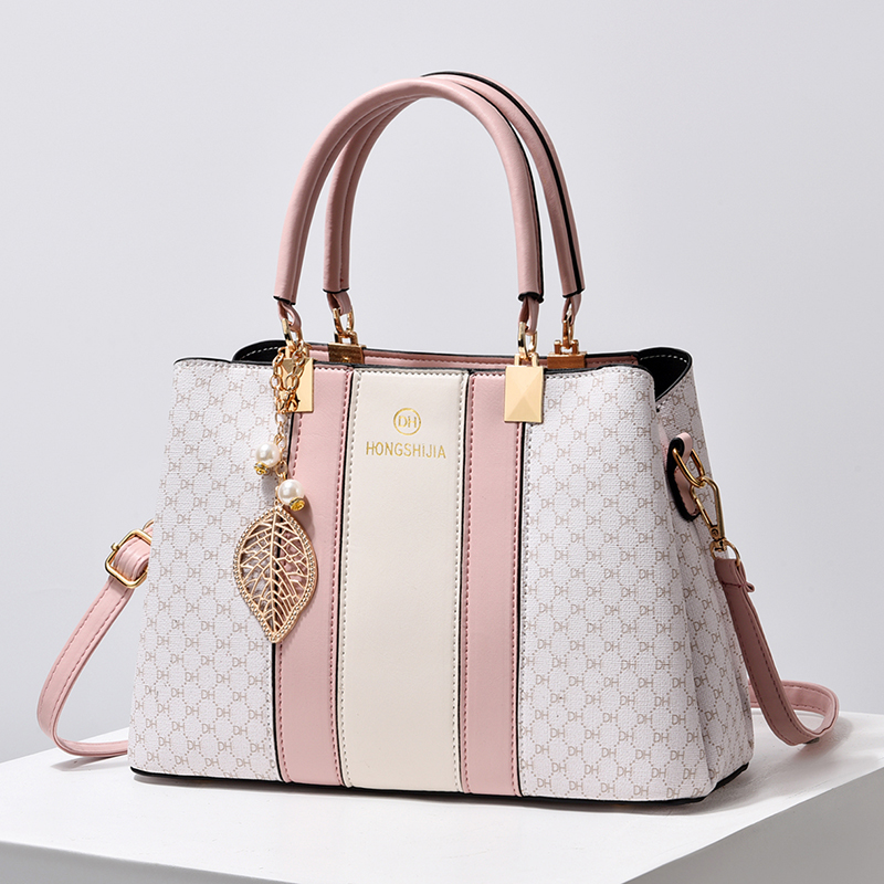 Bolsa feminina elegante de couro de alta qualidade, bolsa tote feminina com alça