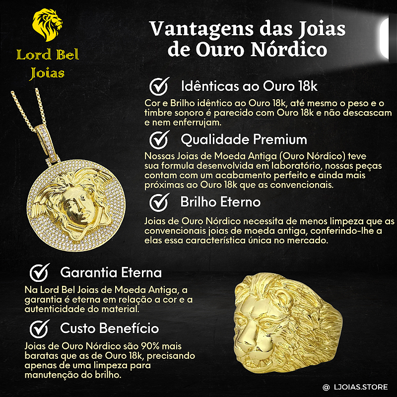 Kit Grumet Laminada 10mm Corrente + Pulseira - Joias de Moeda Antiga ® Garantia