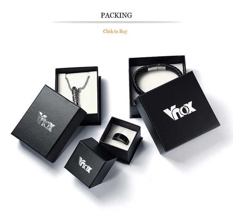 Vnox- Colar de corrente cubana masculina, aço inoxidável preto cor ouro garganti