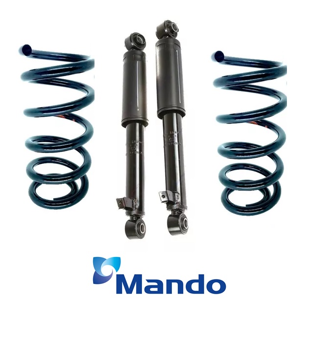 Kit amortecedor traseiro Santa fe 3.3 V6 - SISTEMA REGULAGEM - com Mola Reforçada - O PAR - KIT SUBSTITUIÇÃO AUTO NIVELANTE - ORIGINAL MANDO