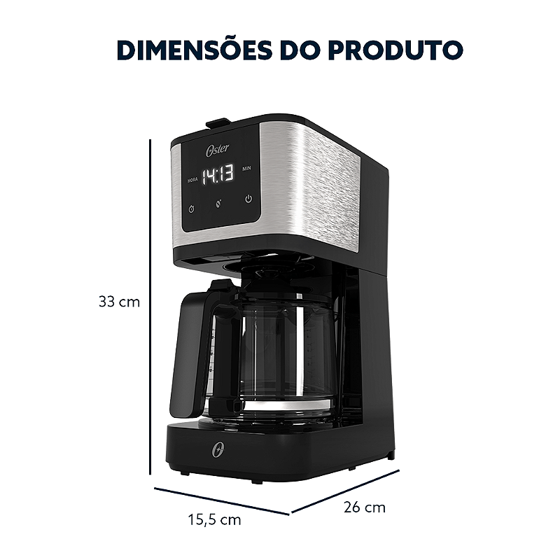 Cafeteira Oster Programável 1,2L Display Digital