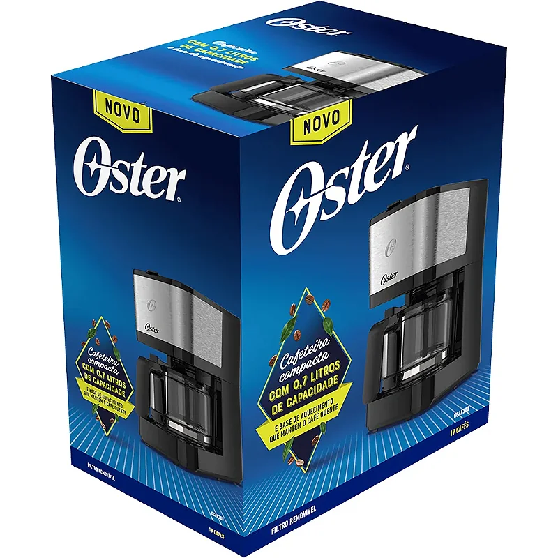 Cafeteira Oster Inox Compacta 0,75L OCAF300 127v