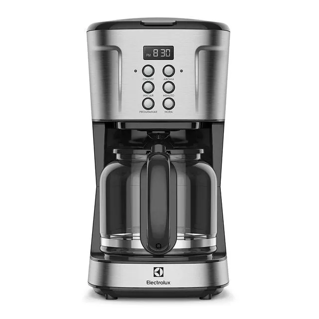 Cafeteira Elétrica Electrolux Digital 38 Xícaras Experience Programável com Timer Cor Inox (ECM30) 127v