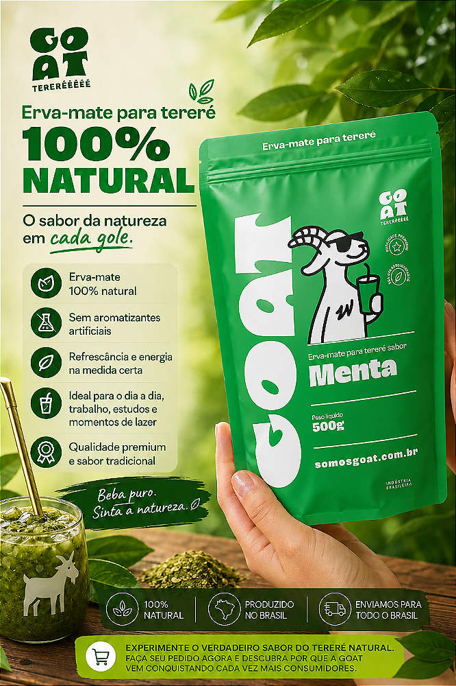 Erva Mate Para Tereré 500g 100% Natural - Menta