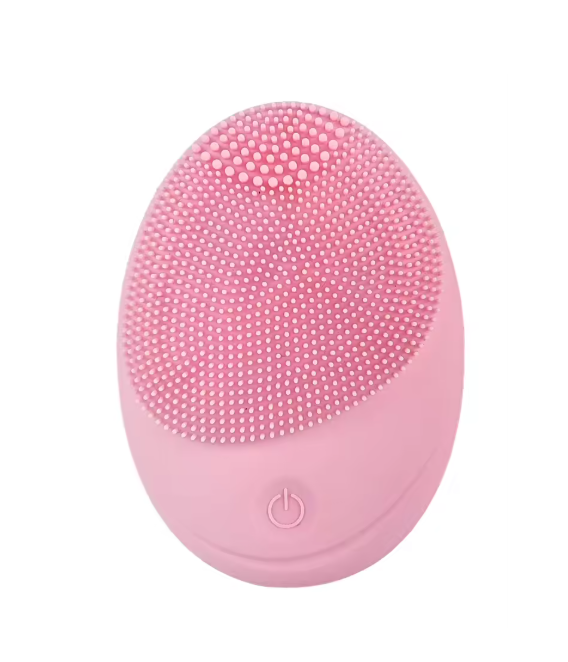 Escova Facial Elétrica Massageadora para Limpeza Facial à Prova d'Água Rosa