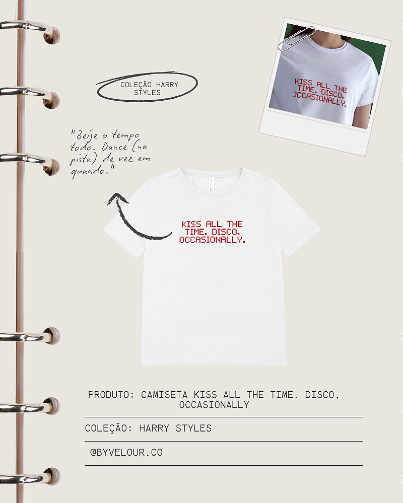 Camiseta Harry Styles Kiss All The Time